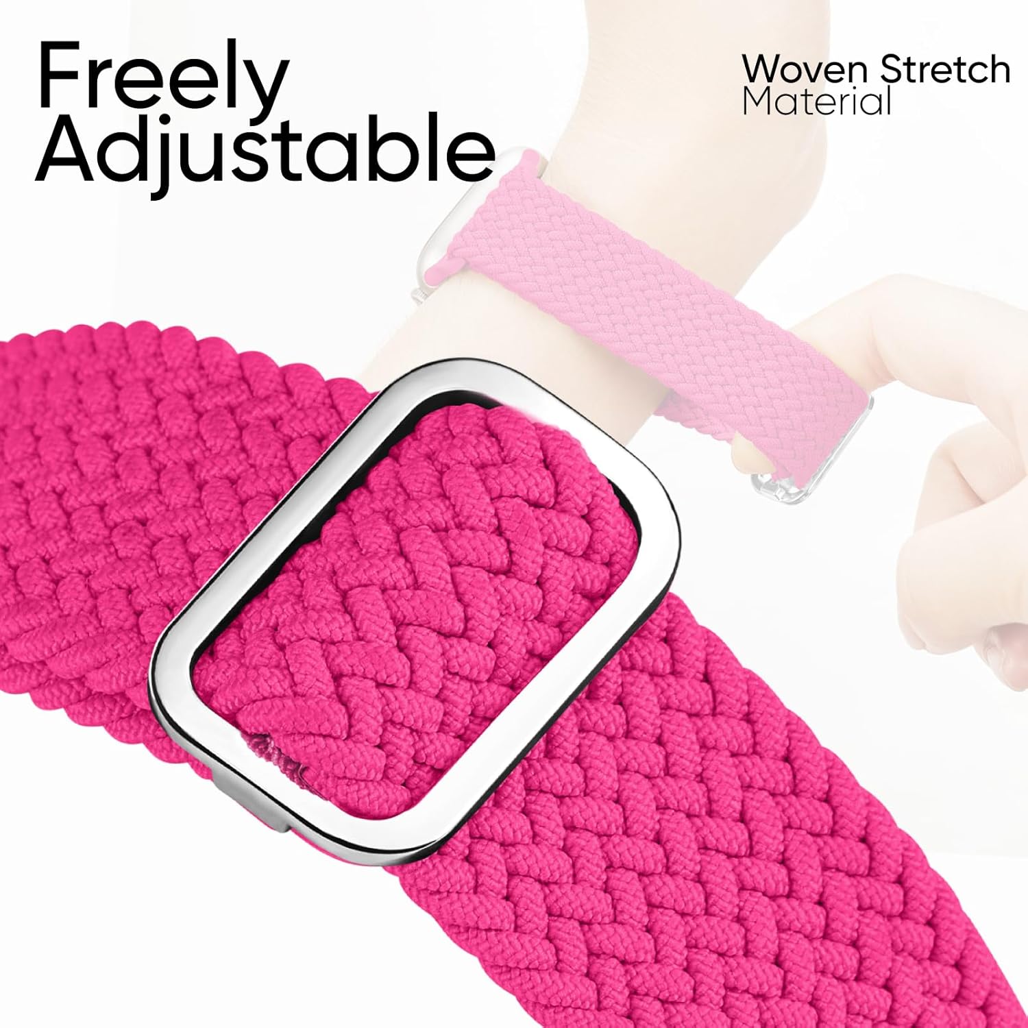8 Pack Braided Stretchy Solo Loop Compatible with Apple Watch Bands for Women 40mm 38mm 41mm 44mm 46mm 45mm 42mm 49mm Men, Adjustable Sport Elastic Strap for iWatch Series 11 10 9 8 7 6 5 4 3 SE Ultra - Image 5
