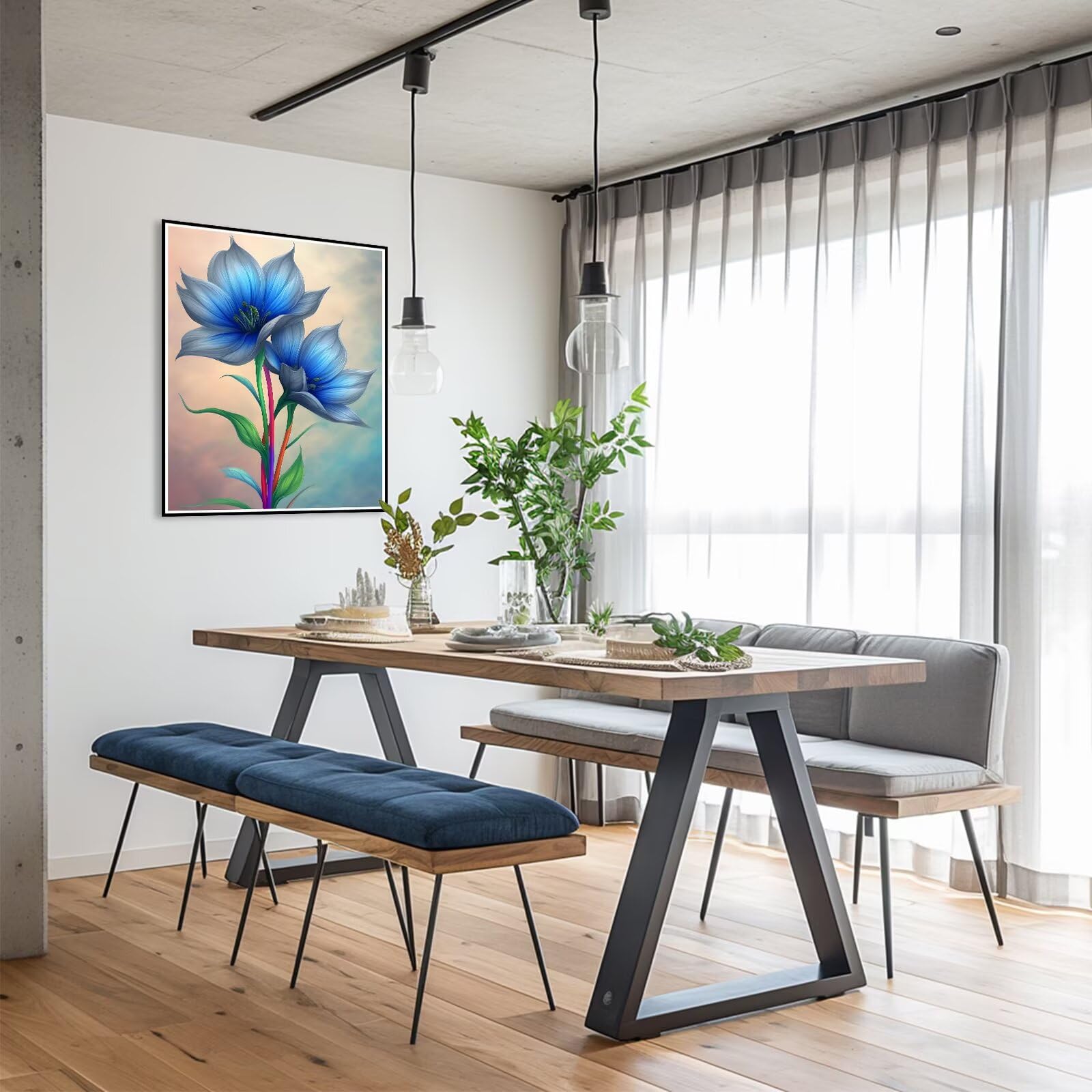 100 x 130 cm duży obraz z numerami dla dorosłych kreskówka malowanie według numerów kwiat DIY dziecko i dziewczyna zestawy na płótnie prezent z 3 pędzlami i akryli kobiety zajęcia kreatywne hobby