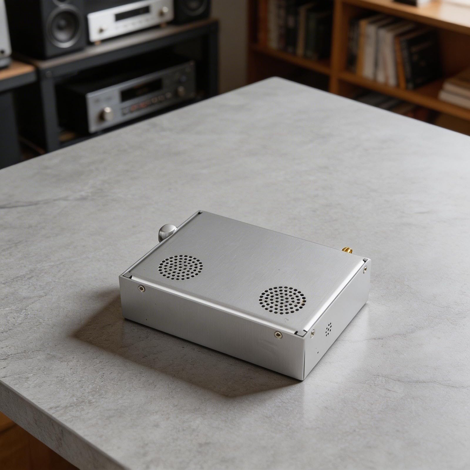 Récepteur radio numérique en aluminium compact 115 x 85 mm