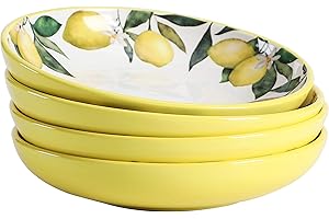 Lemon Dreams 35oz Bico Dinnerware Pasta Bowls