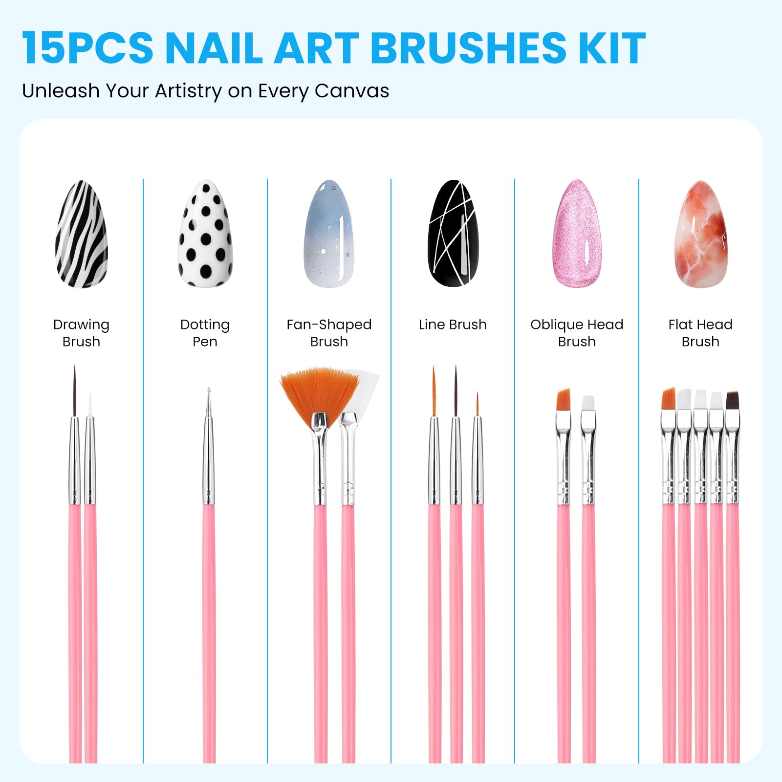 Yokilly Mano para Practicar Uñas: Silicona Mano de Practicas de Uñas - Flexible Mano Articulada Practicas Con 240 Puntas De Uñas/15 PCS Set de Nail Art Cepillo/Archivo De Uñas – Manicura De Uñas