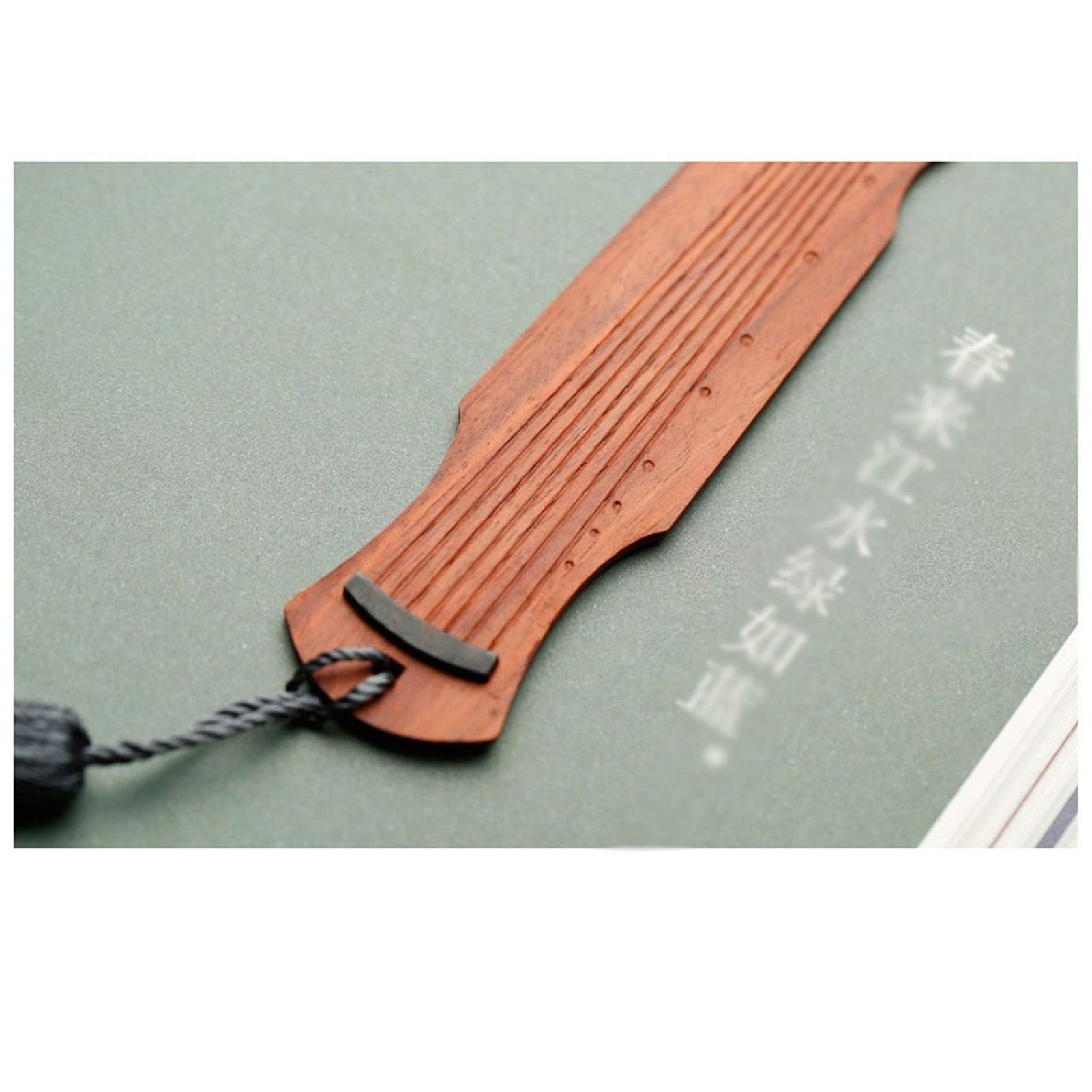 Śliczne Zakładki 2 Sztuk Chiński styl Mahogany Zestaw zakładek Guqin, Starożytne zakładki Tassel, Antyczne Tassel Creative Gift, Idealny prezent dla przyjaciół i rodziny Wyjątkowe Prezenty