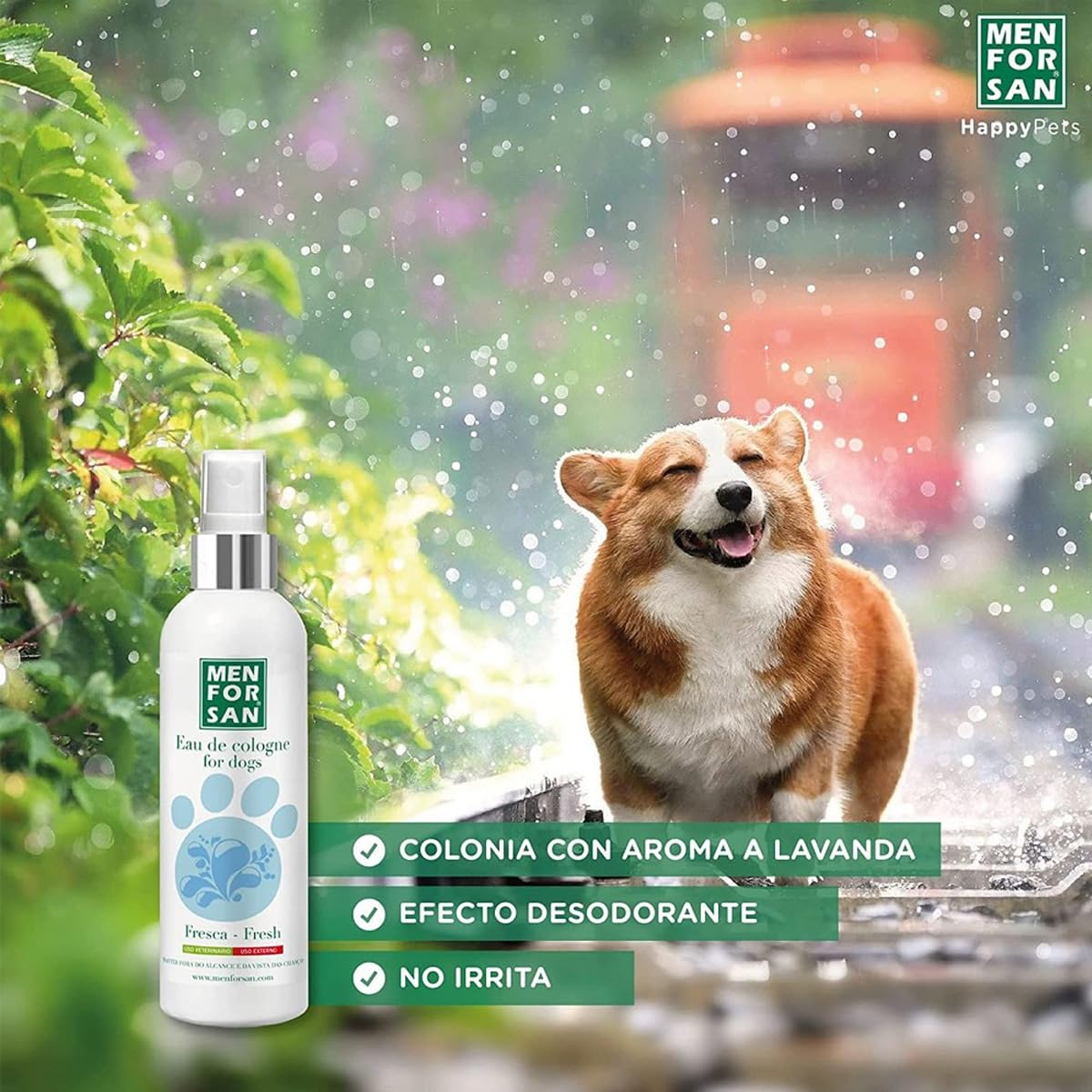 Agua de Colonia para Perros Fresh MENFORSAN - 125 ml – Colonia perro - Sin Irritantes - Cuidado de la Piel