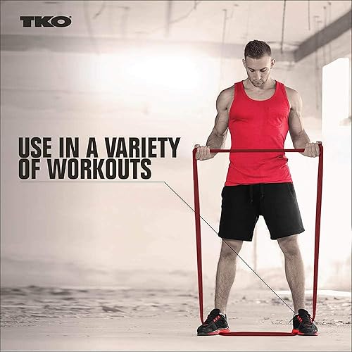 Miniatura 5 de TKO Power Loop - Juego de 5 bandas de resistencia para ejercicio variado, incluyendo terapia física, estiramiento, entrenamiento de fuerza y