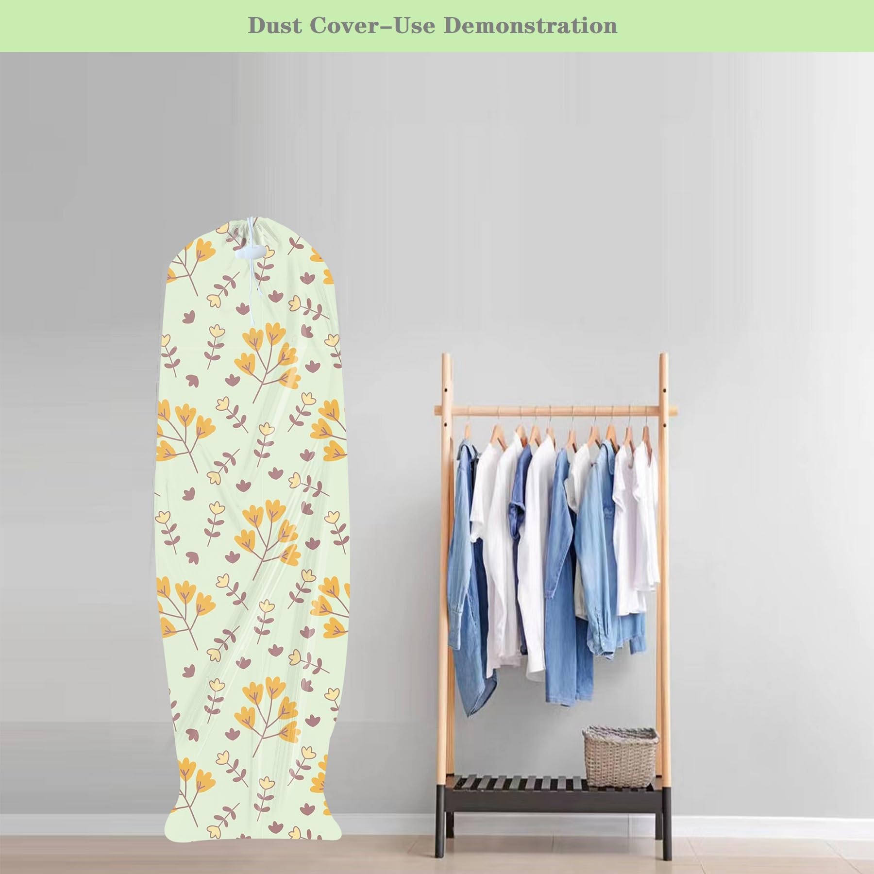 Protezione antipolvere per asse da stiro,Impermeabile/Resistente Agli Insetti/Alle Macchie - Accessori, Pieghevole - Copriasse da Stiro, Design all-Inclusive - Copripolvere (167 * 63 Cm)