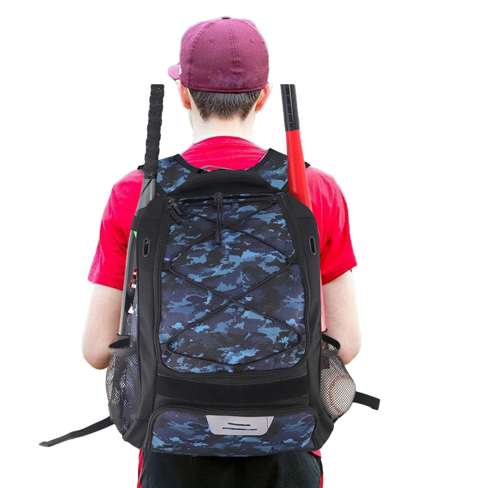 Baseball-Ausrüstungstasche, Baseball-Tasche - Jugend-Baseballtasche für | Jugend-Baseball-Rucksack, Ausrüstungstasche, wasserdicht, reißfest, großes Hauptfach, für Schläger, Handschuhhalter, Helme, Sc