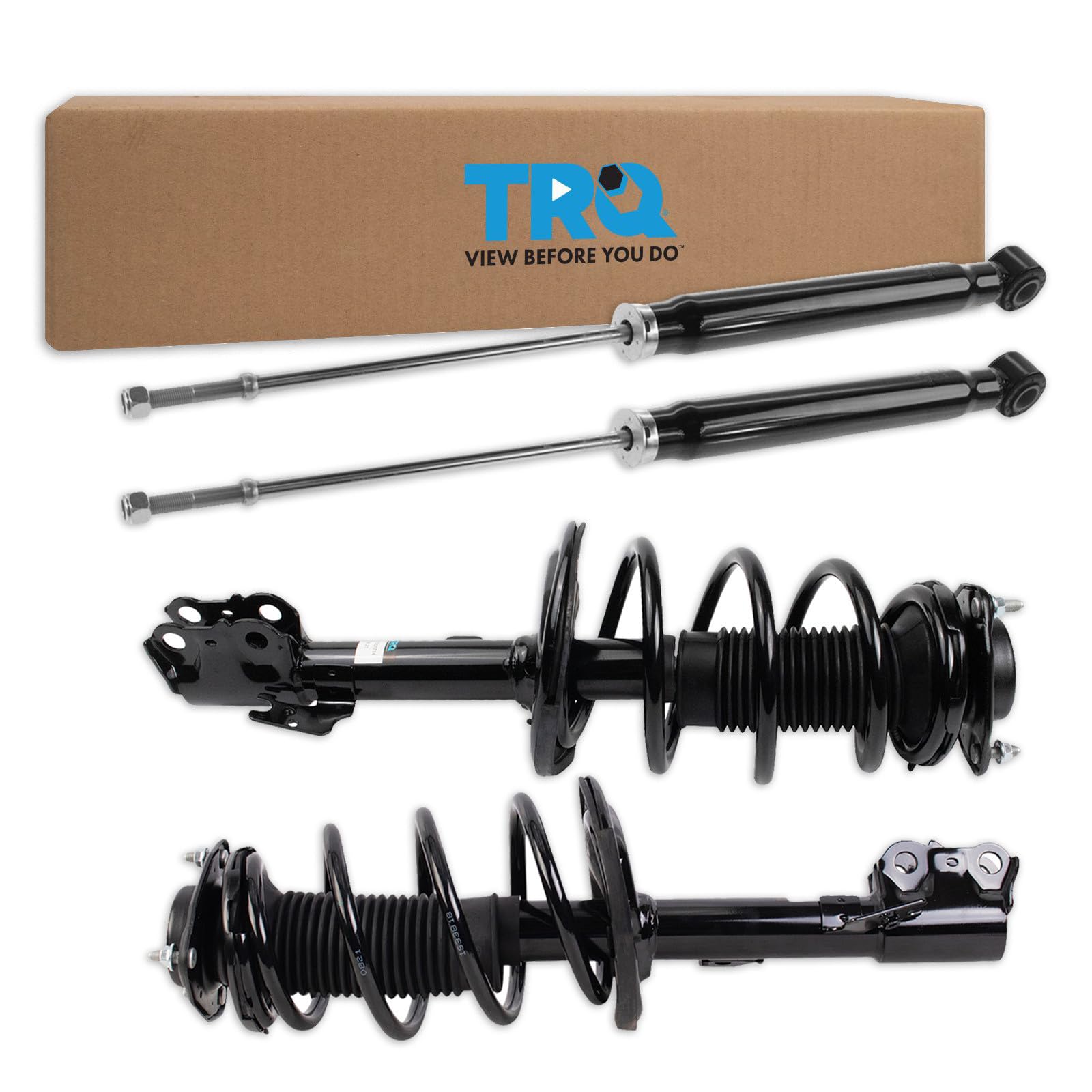 TRQ Front and Rear Complete Strut and Shock Absorber Kit 4 Piece for Toyota | for 2015-2020 Toyota Sienna FWD without Mobility Auto Access Package