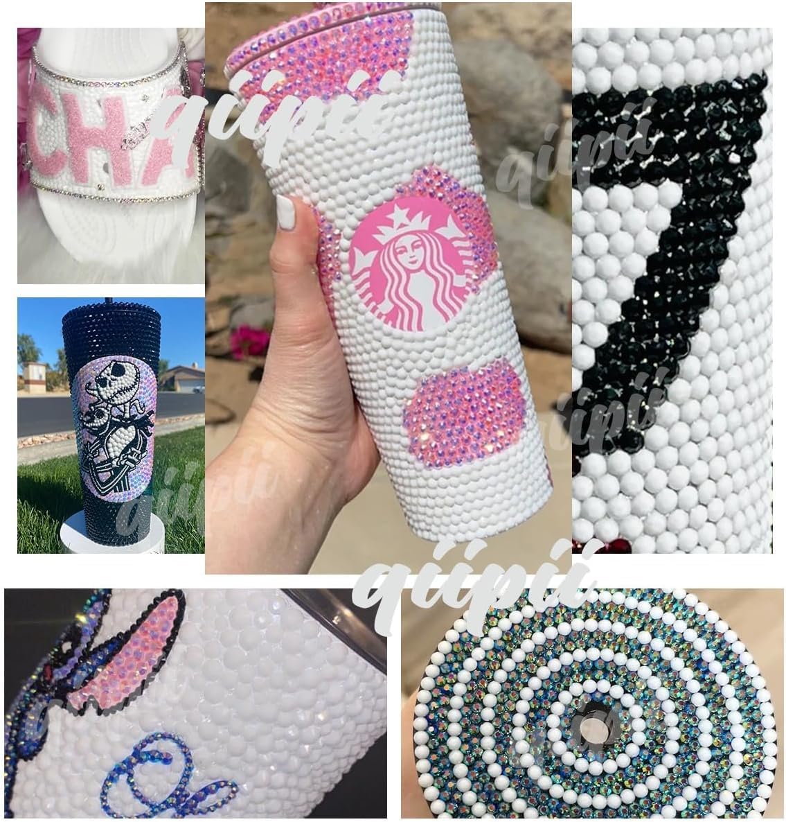 6 Bags Colorful Rose & Pink Series Resin Rhinestones for Bedazzling Crafting 3mm 4mm 5mm Mix Flatback Stones Gems Diamonds Crystals for Nails Face Eyes Makeup Crafts Tumblers Bottles Clothes - Image 6