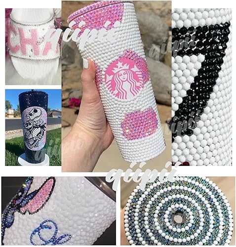 Vista 32 de 3000 diamantes de imitación de resina Peacok AB de 0.197 pulgadas para manualidades, diamantes de imitación de gelatina AB verde oscuro AB a granel