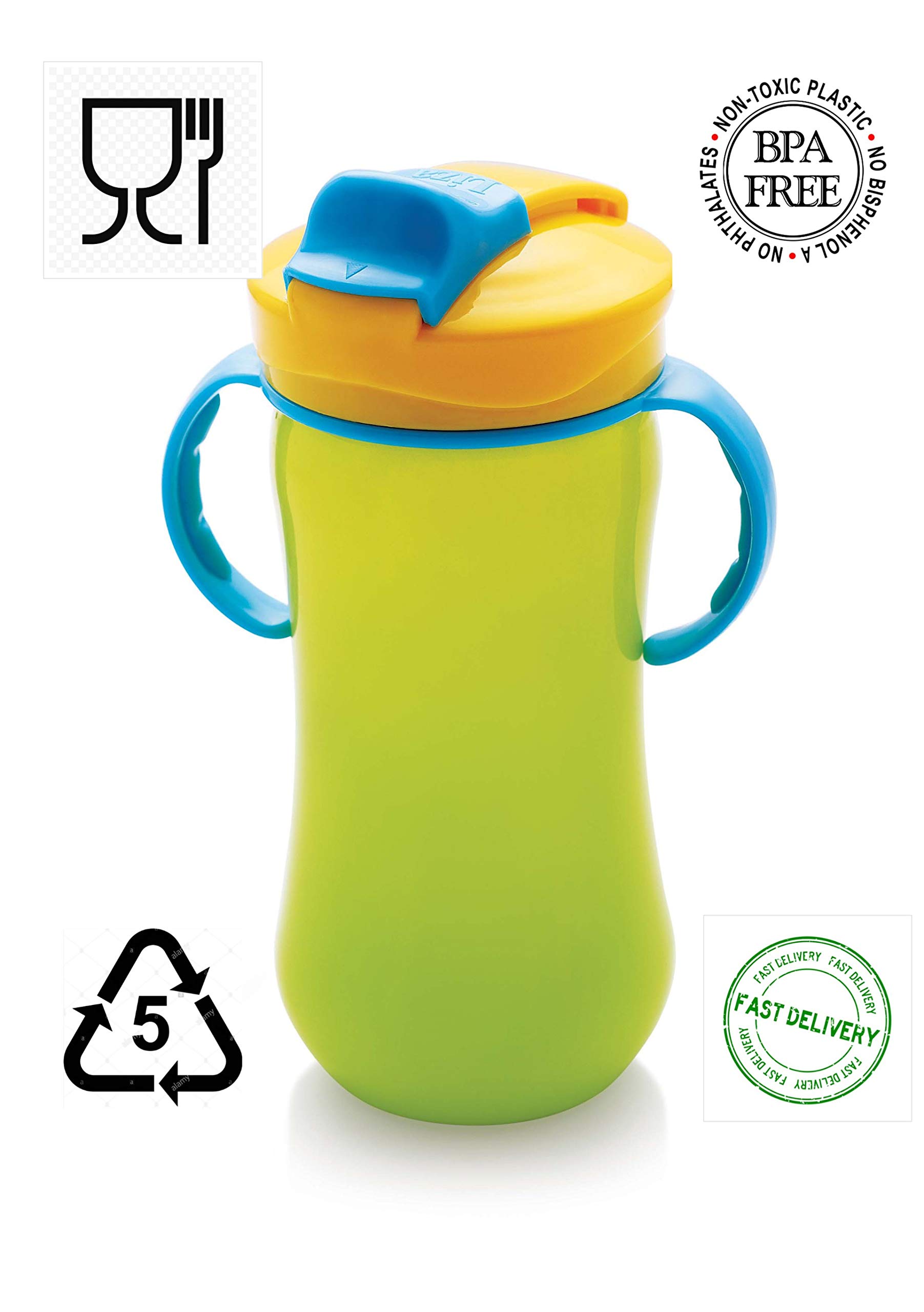 Sindhu Plastic Bottle, 12ounce, Set of 1, Pink 3