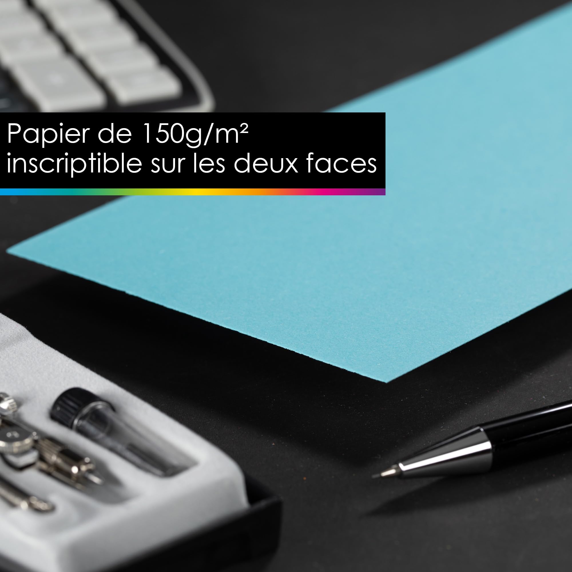 OfficeTree Lot de 750 cartes de modération, 6 couleurs, rondes, ovales et rectangulaires, cartes de métaplan, cartes de présentation, accessoires de séminaire, pour mallette de modération