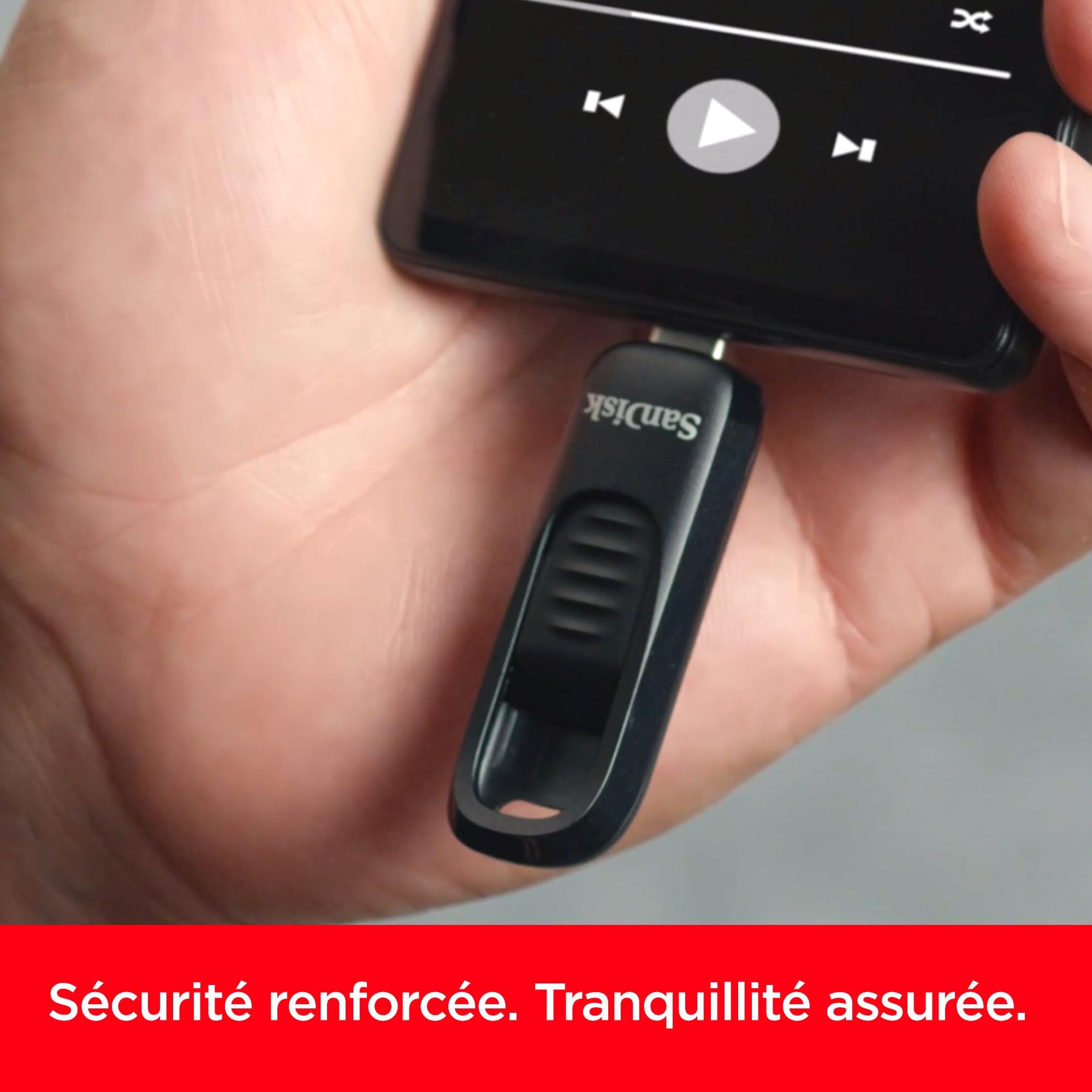 SanDisk Ultra Slider Clé USB 512 Go USB 3.2 Gen 1 Type-C Noir