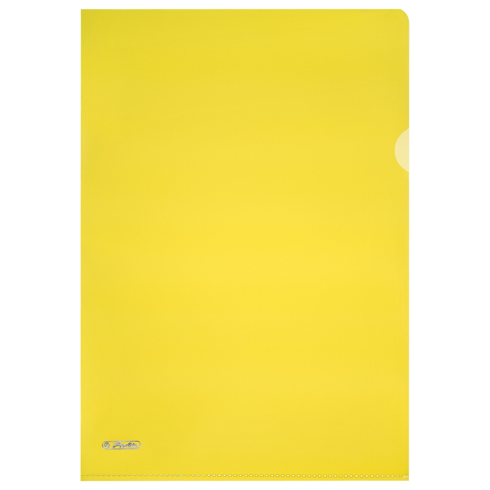 Herlitz A4 Pyramid Document Protector - Yellow (Pack of 25)