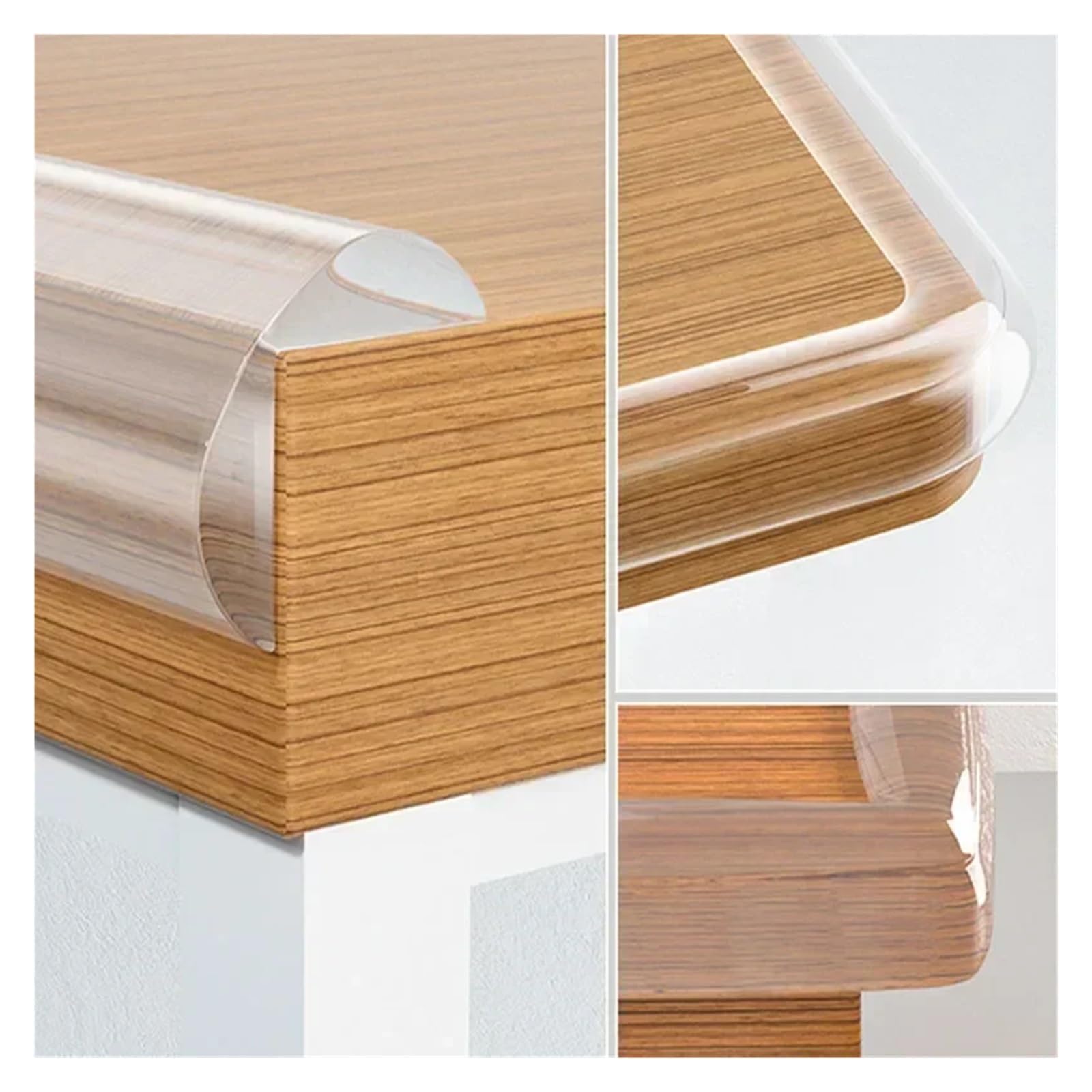 Protectores de Esquinas para mesas, Tira Protectora de PVC Transparente para la Seguridad Infantil con Cinta Adhesiva de Doble Cara, antigolpes para Muebles Infantiles.