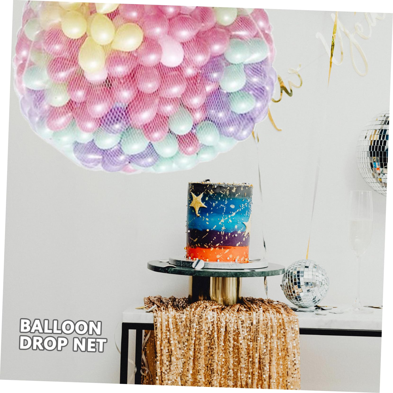 MAGICLULU Rete Per Lancio Palloncini Grande Sacco Di Custodia Per Rilascio Sicuro Decorazioni Per Feste Eventi Kit Organizzatore Palloncini Soffitto 500 Pezzi