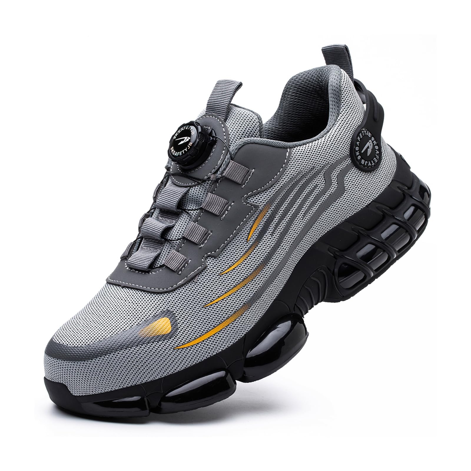 Zapatos de Seguridad para Hombre Mujer Zapatillas Ligeros Calzado Trabajo Comodo Antideslizante con Puntera de Acero 36-46 EU - 3