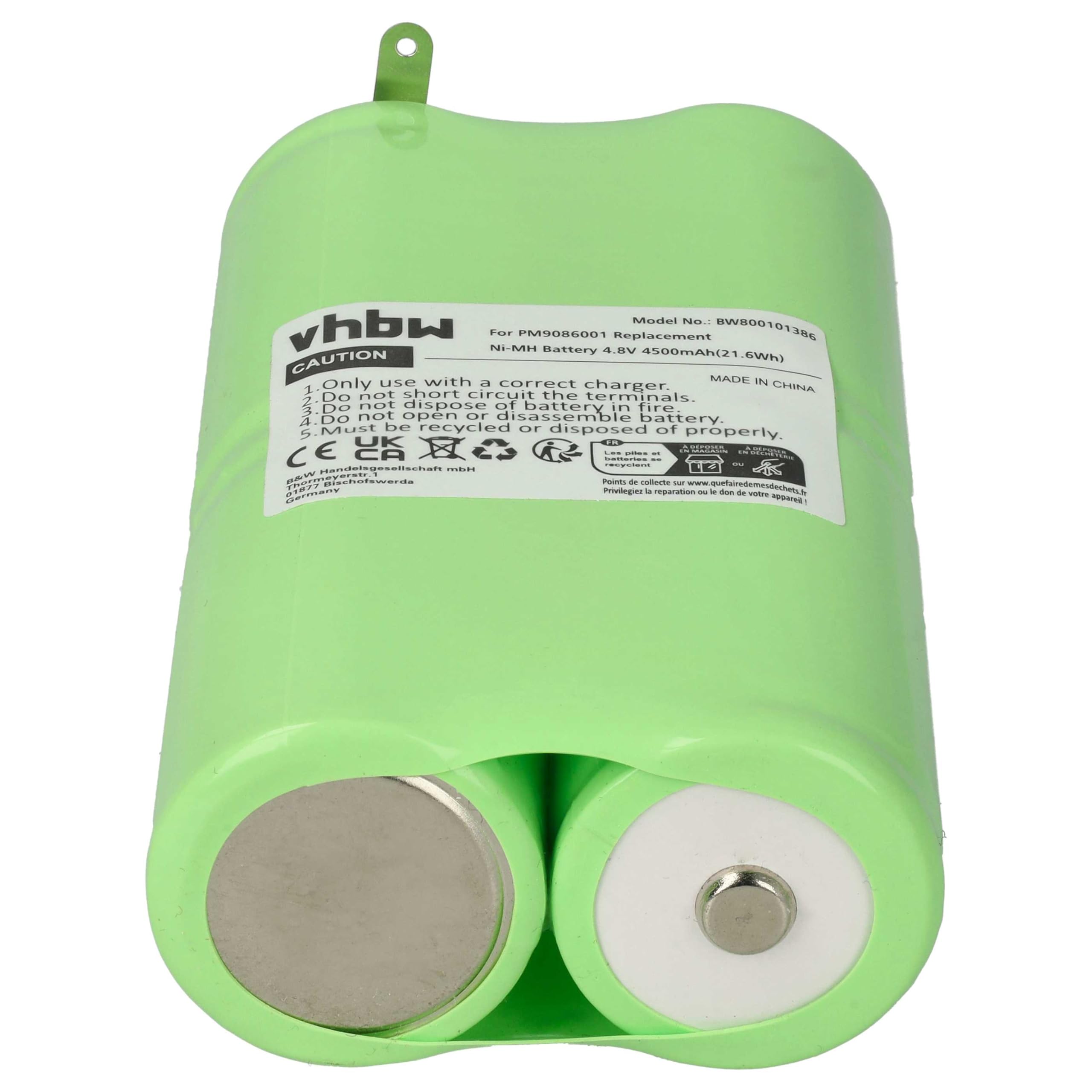 vhbw 2X Akku kompatibel mit Fluke 99 | 98, 97, 96, 96B, 92B, 983, 95, 99B, 98 Auto, 97 Auto Messgerät (4500 mAh, 4,8 V, NiMH)