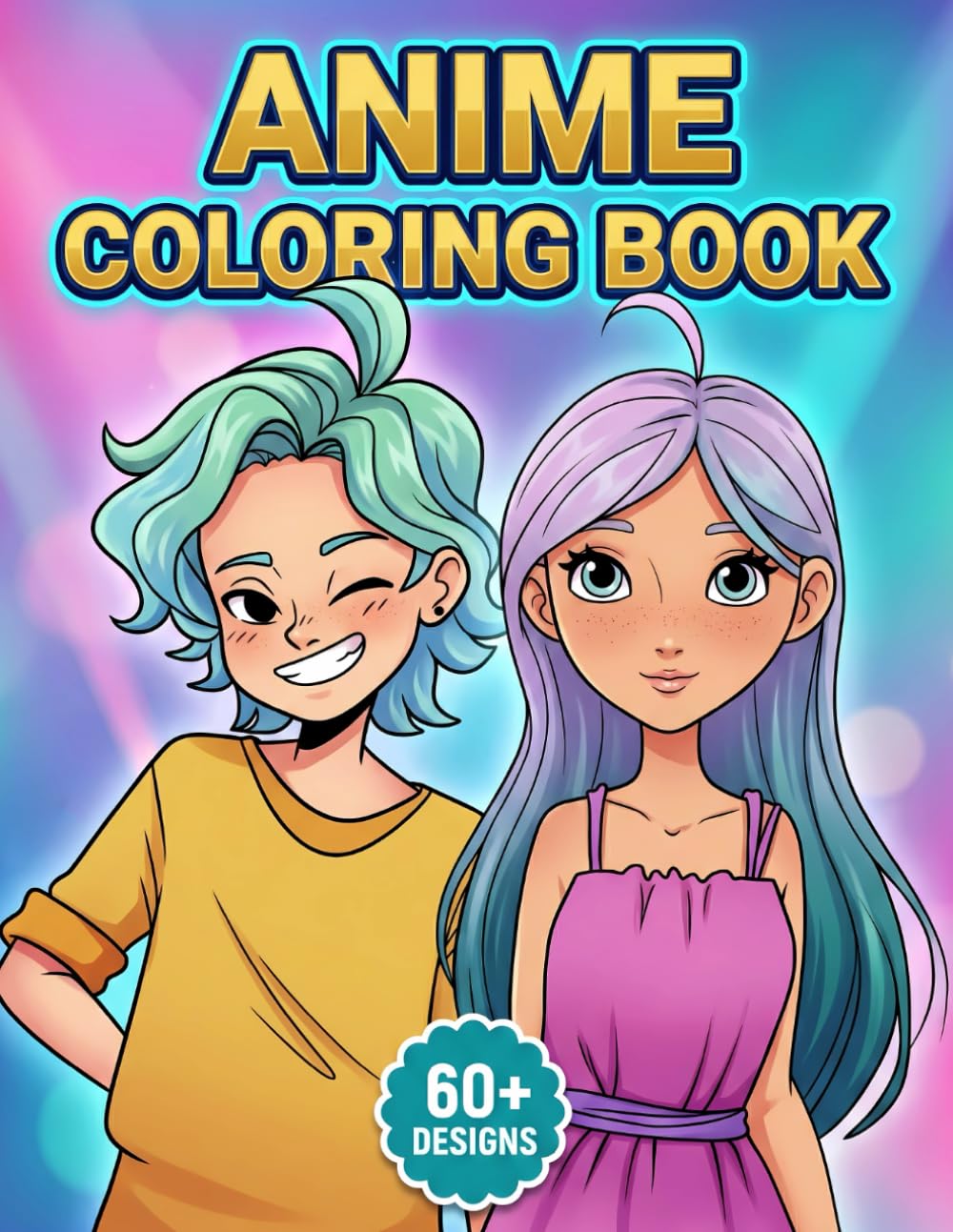 Anime Coloring Book: 60+ Playful Character Designs With Bold Lines And Fun Expressions, Great For Kids, Teens, And Stress Relief