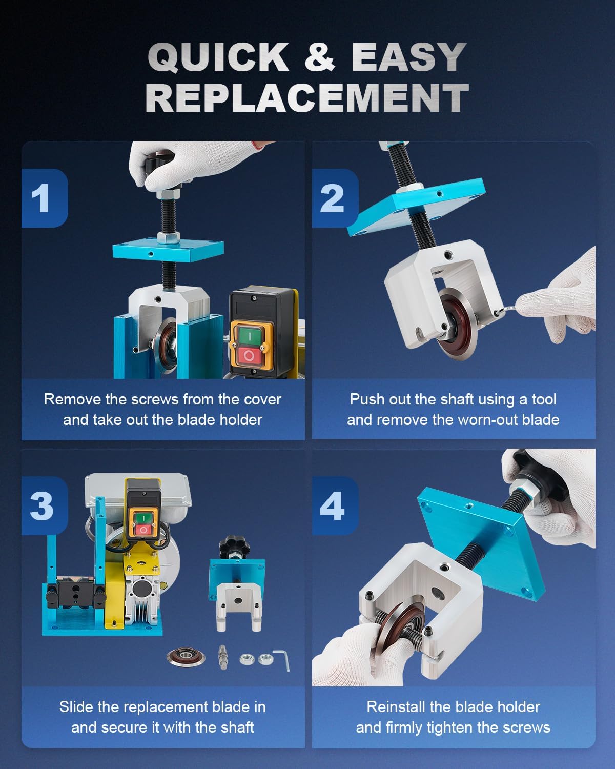 CREWORKS Cable Stripper Replacement Blade, Replacement Blade for 1.5-25 mm Copper Wire Stripping Machine, 65mm OD 28mm ID Wire Cable Stripper Replacement Blade, 2.6" OD. 1" ID. Steel Replacement Blade