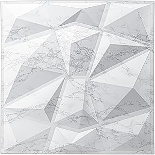 30+ Marble Wall Decor Ideas For Elegant Living Rooms 35 Art3d Textures 3D Wall Panels Glossy White Marble Diamond Design for Int...