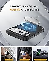 Vista 254 de Miracase Funda magnética para iPhone 14 de 6.1 pulgadas, protector de pantalla de vidrio templado integrado + protector de lente, compatible