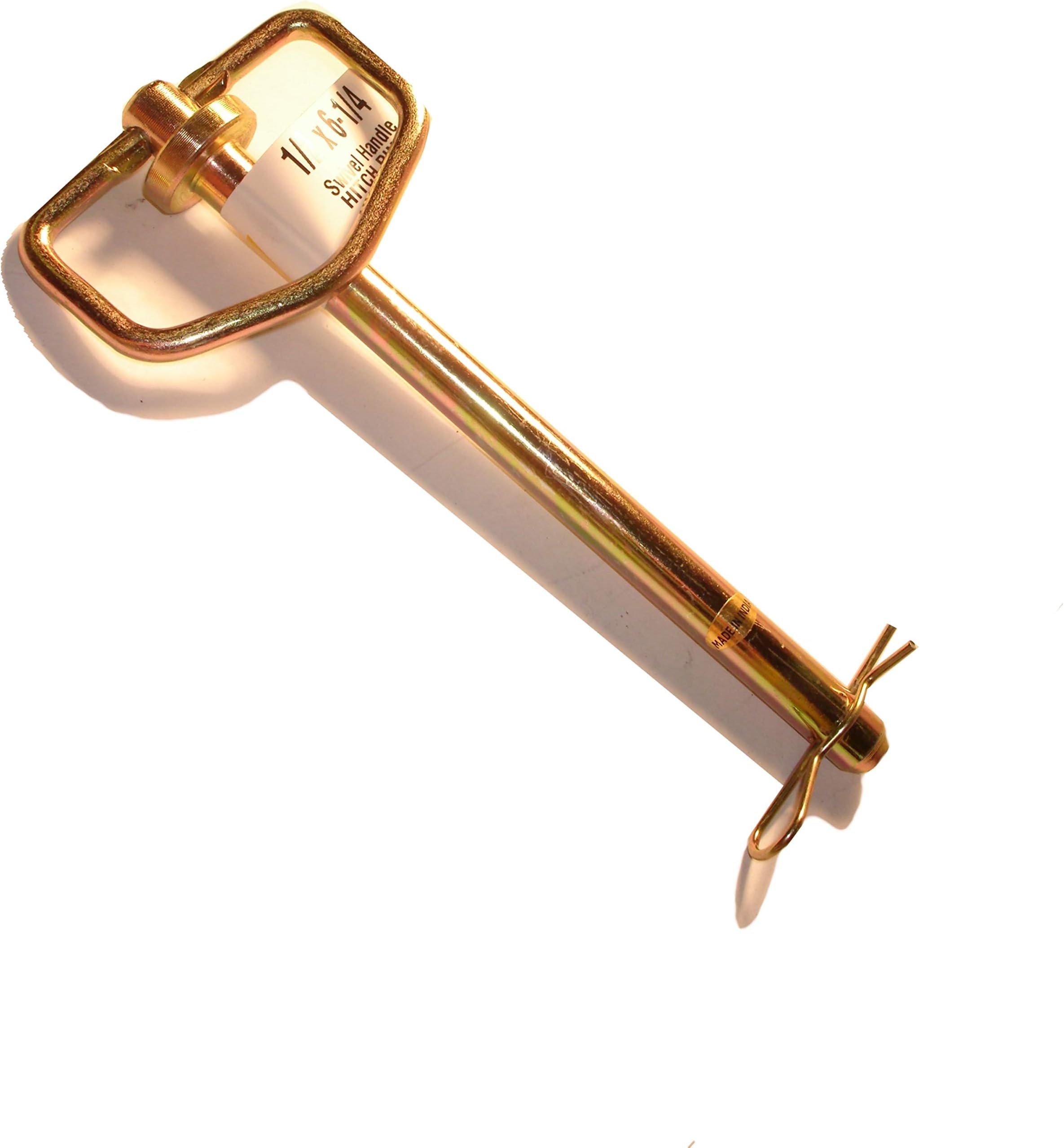 Hard to Find Fastener Swivel Handle Hitch Pin, Heavy Duty Heat Treated Corrosion Resistant Safety Hardware for Securing Tractor Trailers, 1/2 x 6-1/4-Inch