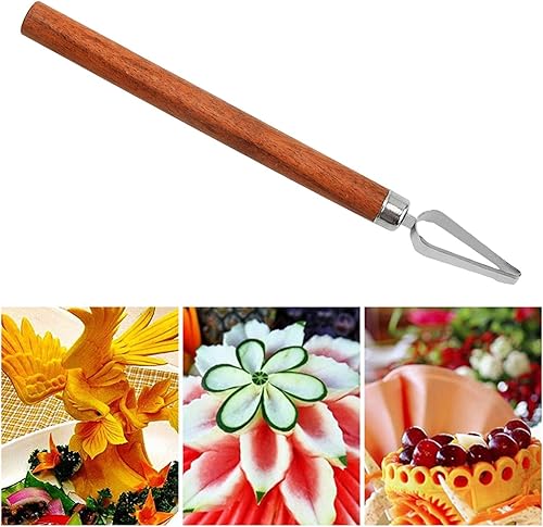 Miniatura 6 de Herramienta de escultura de cerámica, accesorios para adornar alimentos, multifunción, madera, simple, uso simple, cuchillo de tallar, herramienta