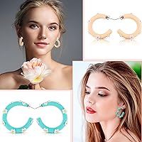 Vista 6 de Tanlade 14 moldes y cortadores de arcilla polimérica – 6 tamaños de guías de aro con 30 aretes para hacer joyas