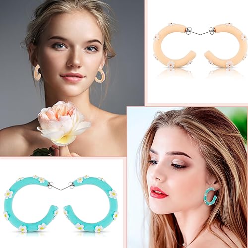 Miniatura 6 de Tanlade 14 moldes y cortadores de arcilla polimérica  6 tamaños de guías de aro con 30 aretes para hacer joyas