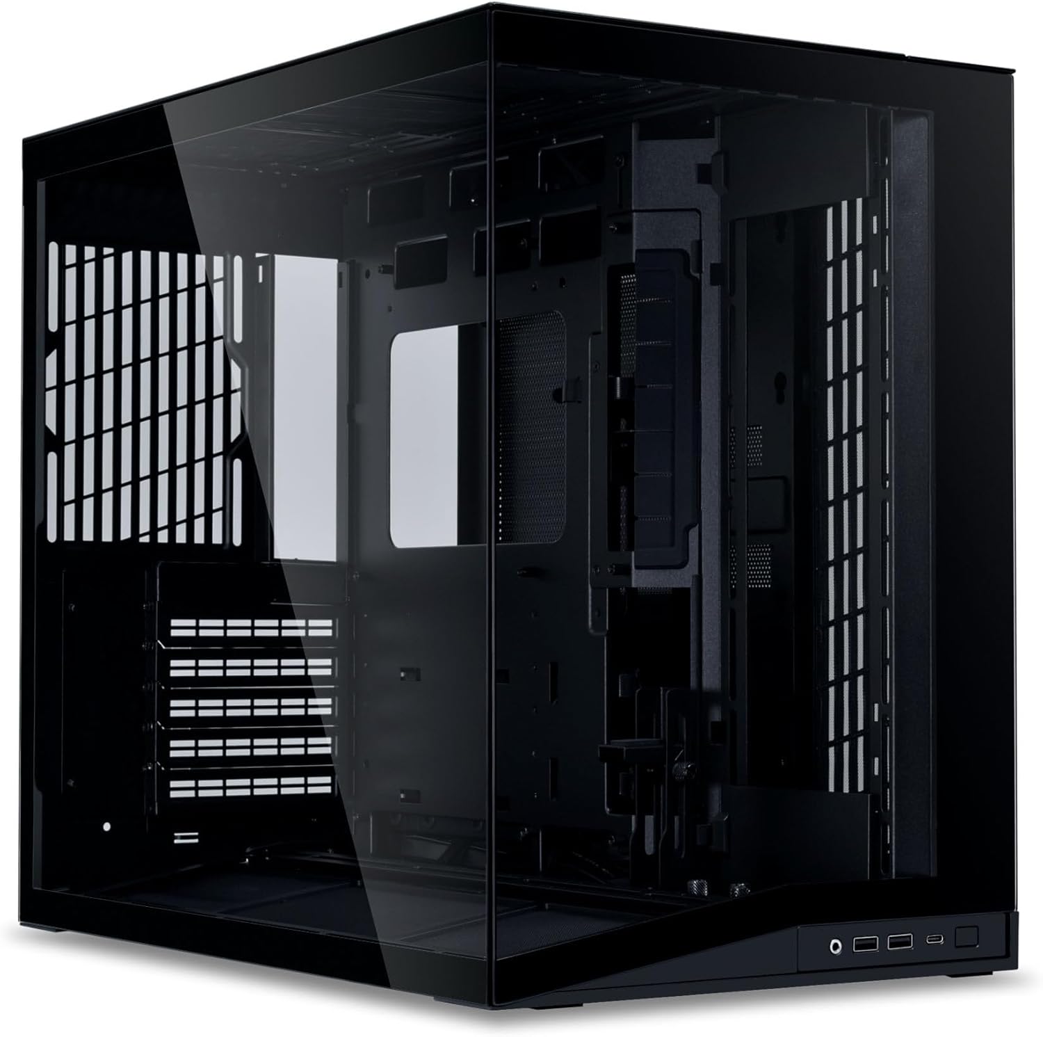Product image of Lian Li O11 Dynamic Mini V2 PC-Gehäuse Schwarz | Kompakter ATX Midi-Tower mit Zwei-Kammer-Design, Tempered Glass und modularem Aufbau