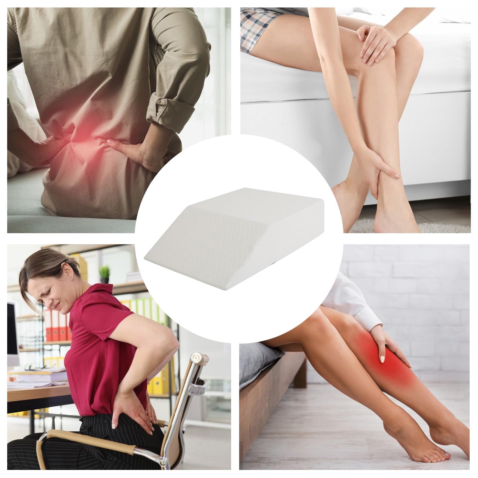 Poduszka do Podpierania Nóg Antypoślizgowy Ergonomiczny Klin Łóżkowy