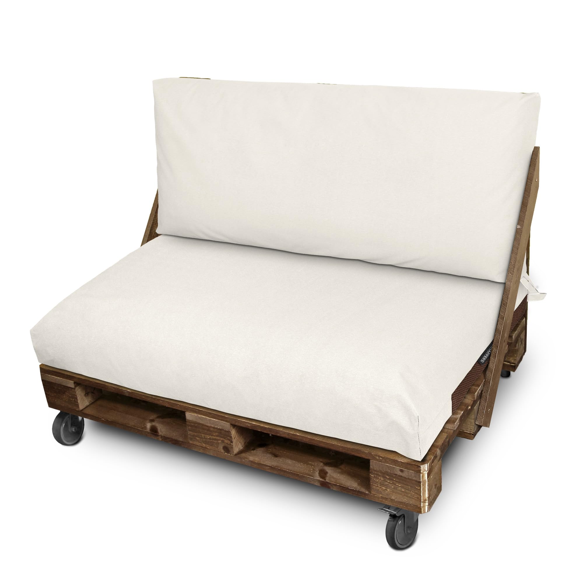 HAPPERS Cojines para Palets en Naylim Impermeable para Exterior 120x80 + 120x45 Crudo