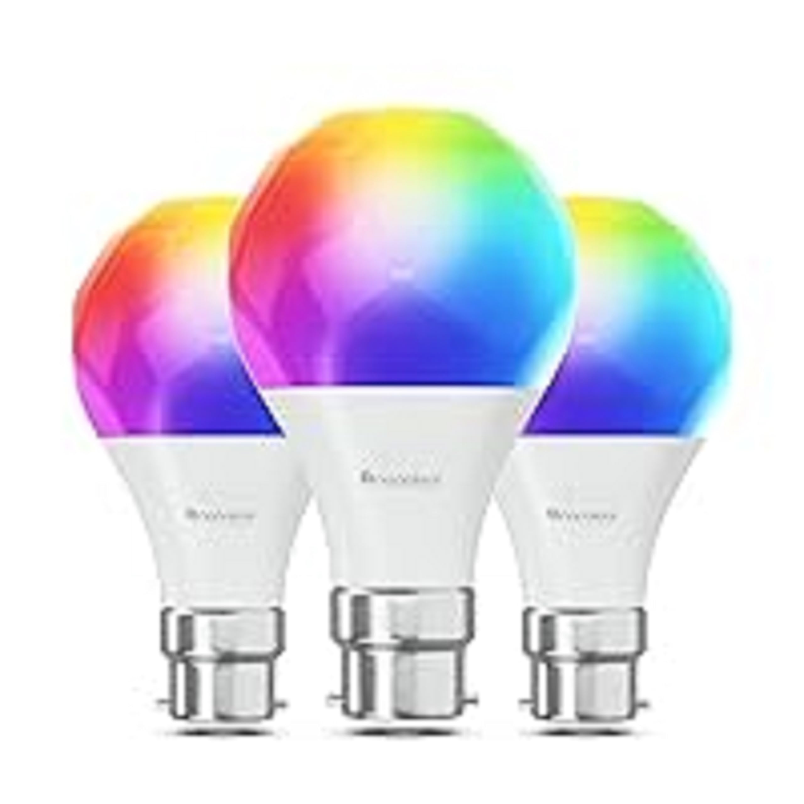 Nanoleaf Nanoleaf Matter Essentials B22 LED Bulbs, Pack of 3 RGBW Dimmable Smart Bulbs - Matter over Thread, Bluetooth Colour Changing Light Bulbs, Works with Google Apple, Room Decor & Gaming