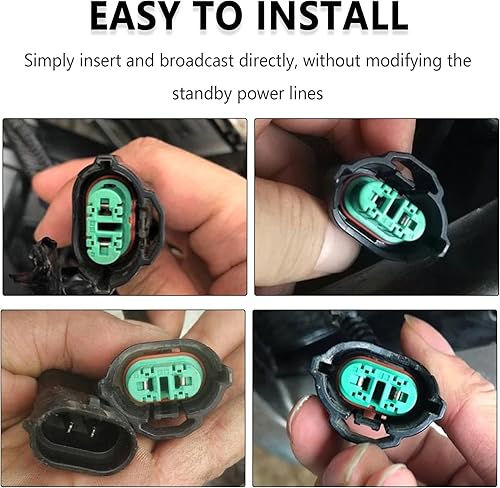 Miniatura 7 de 2 conectores de faros delanteros H8H11 con cable de 4 pulgadas, adaptadores femeninos, arnés de luces antinieblaarnés de cableado de faros