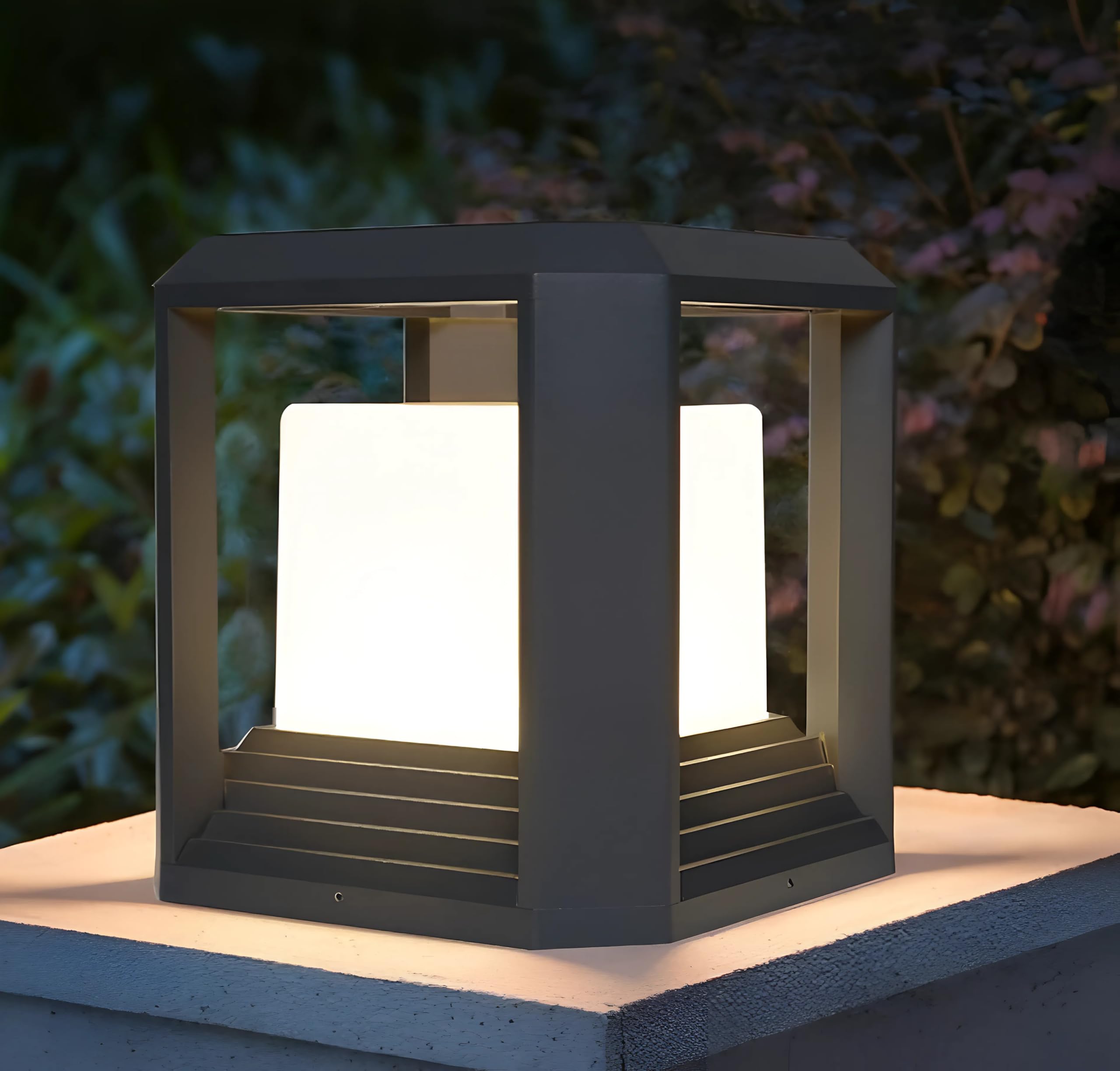 Gate Light for Home Gate/Gate Lamp for Outdoor Waterproof/Gate Lamp/Pillar Gate Light for Outdoor for Stairs, Garden, Boundaries, Pillar (Classic Cube) (Without Bulb, 1, Pack)-image-40