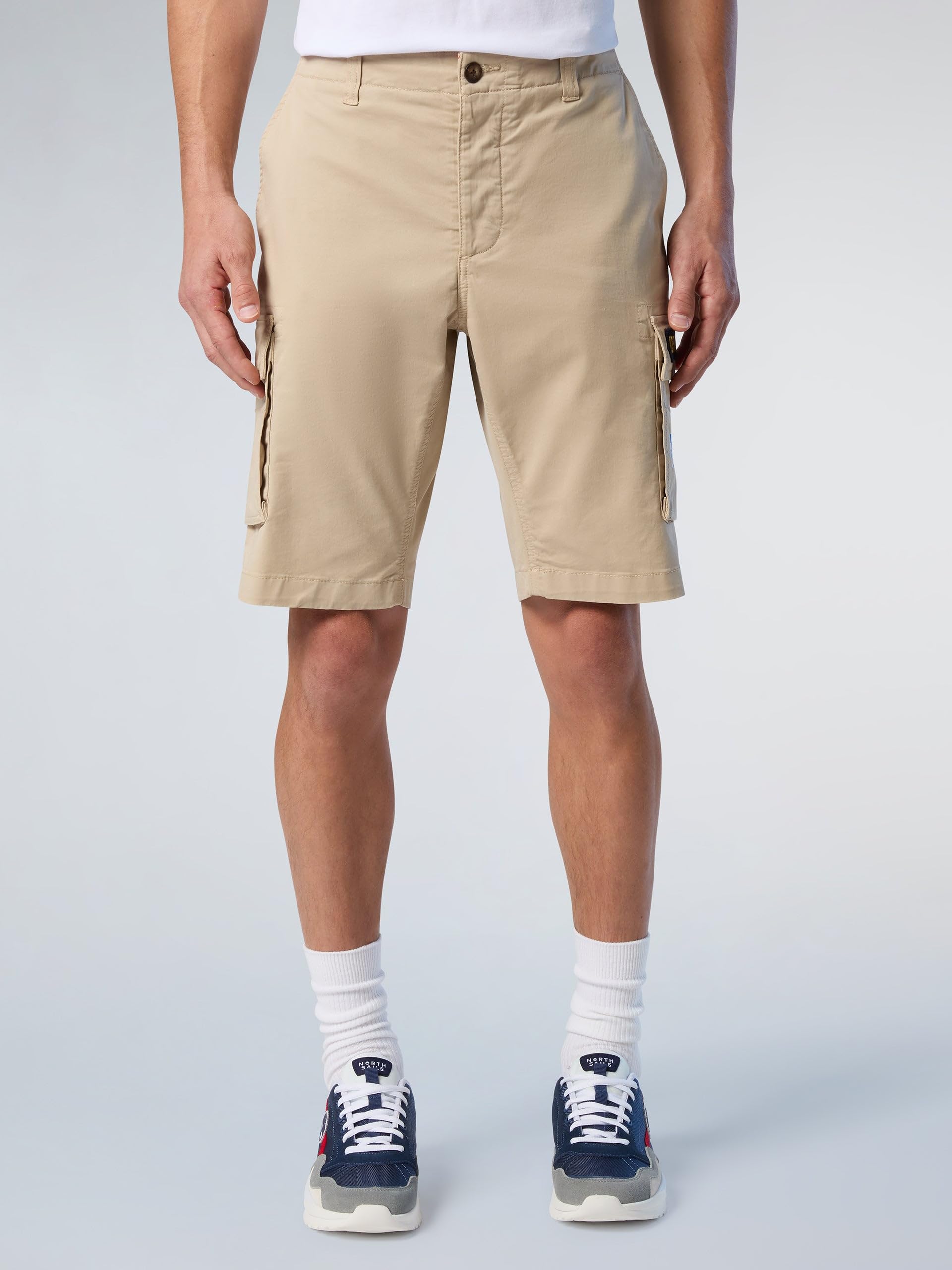 NORTH SAILS Bermuda Cargo Crew Hombre en Gabardina de Algodón Orgánico Stretch