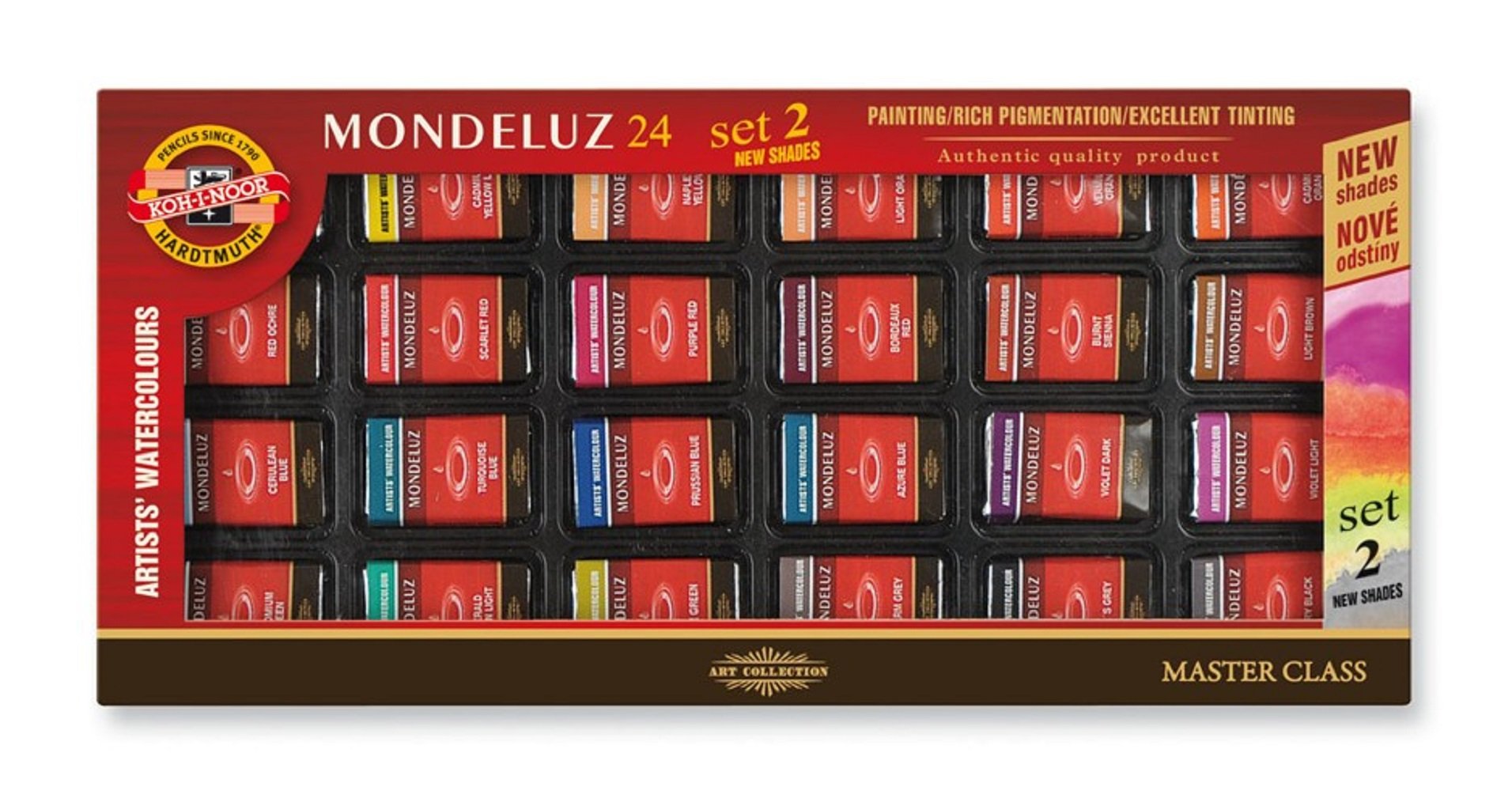 Koh-I-Noor Set Colori Per Acquarello, 24 Pezzi