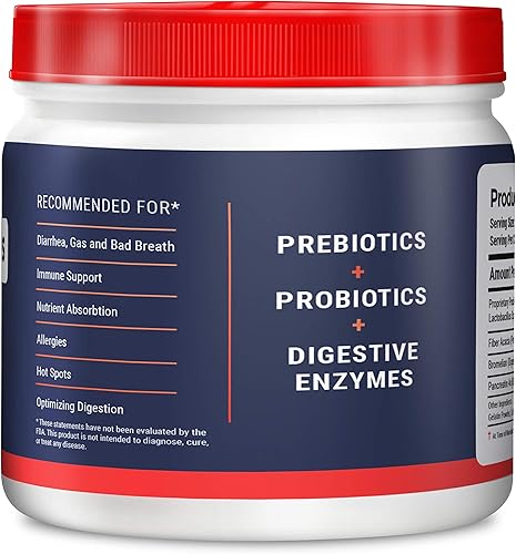 Miniatura 3 de Geneflora Enzimas digestivas y probióticos para perros gatos conejos y más para aumentar la inmunidad aliviar las alergias reducir el aliento de los