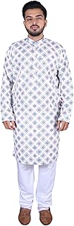 yuvina fashion Men Stylish Printed Kurta Pajaama Multicolour-picture-12