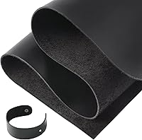 Vista 12 de RingSun 30.5cmX61cm Hojas de cuero genuino para manualidades (2mm), cuero de grano completo para estampado, costura (Negro Café)