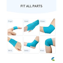FriCARE Self Adhesive Bandage Wrap, Medical Tape in First Aid Kit, Cohesive Bandages for Wounds Sport Vet, 2 Inches X 5 Yards 6 Rolls, Cobalt Blue