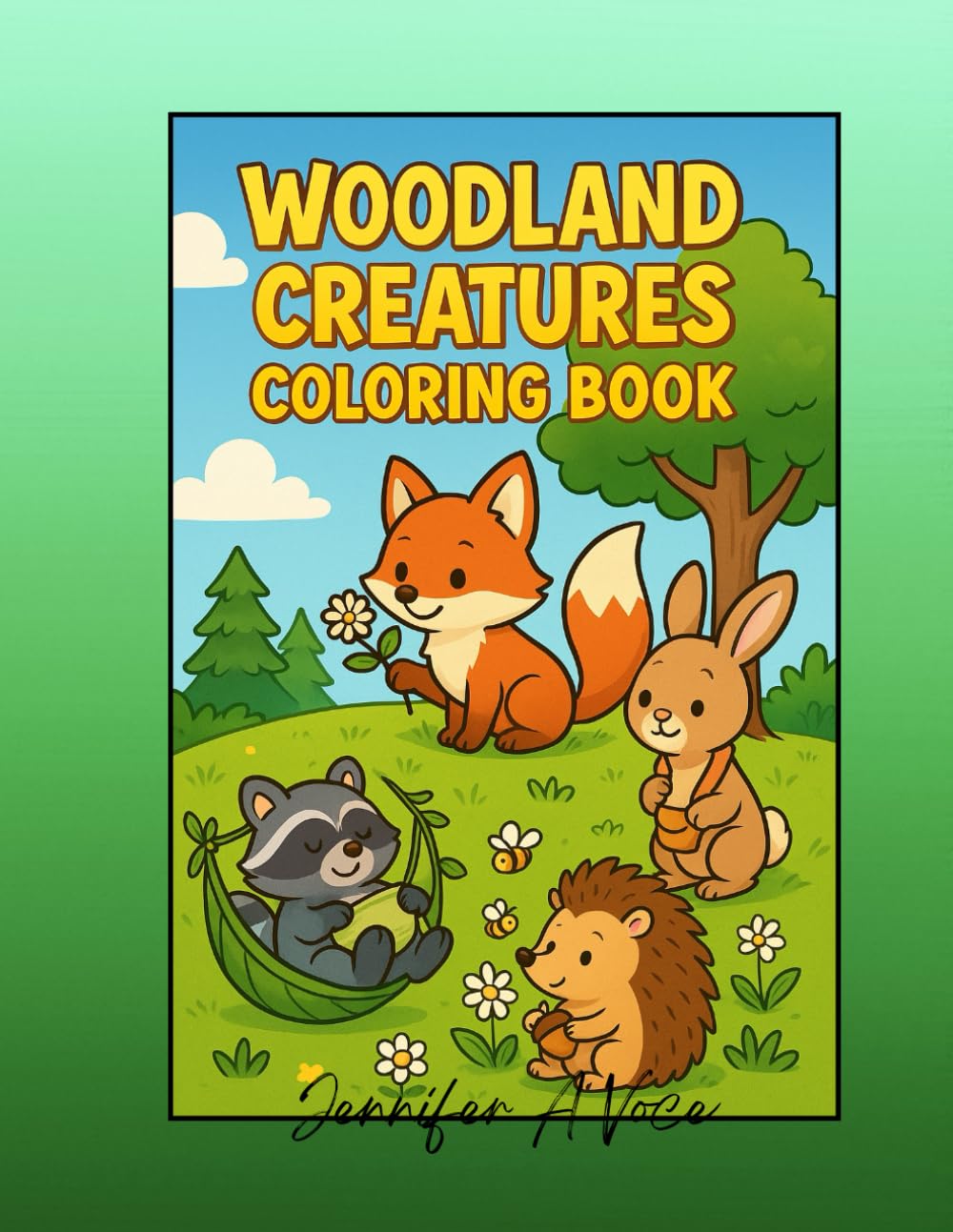 Woodland Creatures Coloring Book: Adorable Forest Animals to Color for Kids