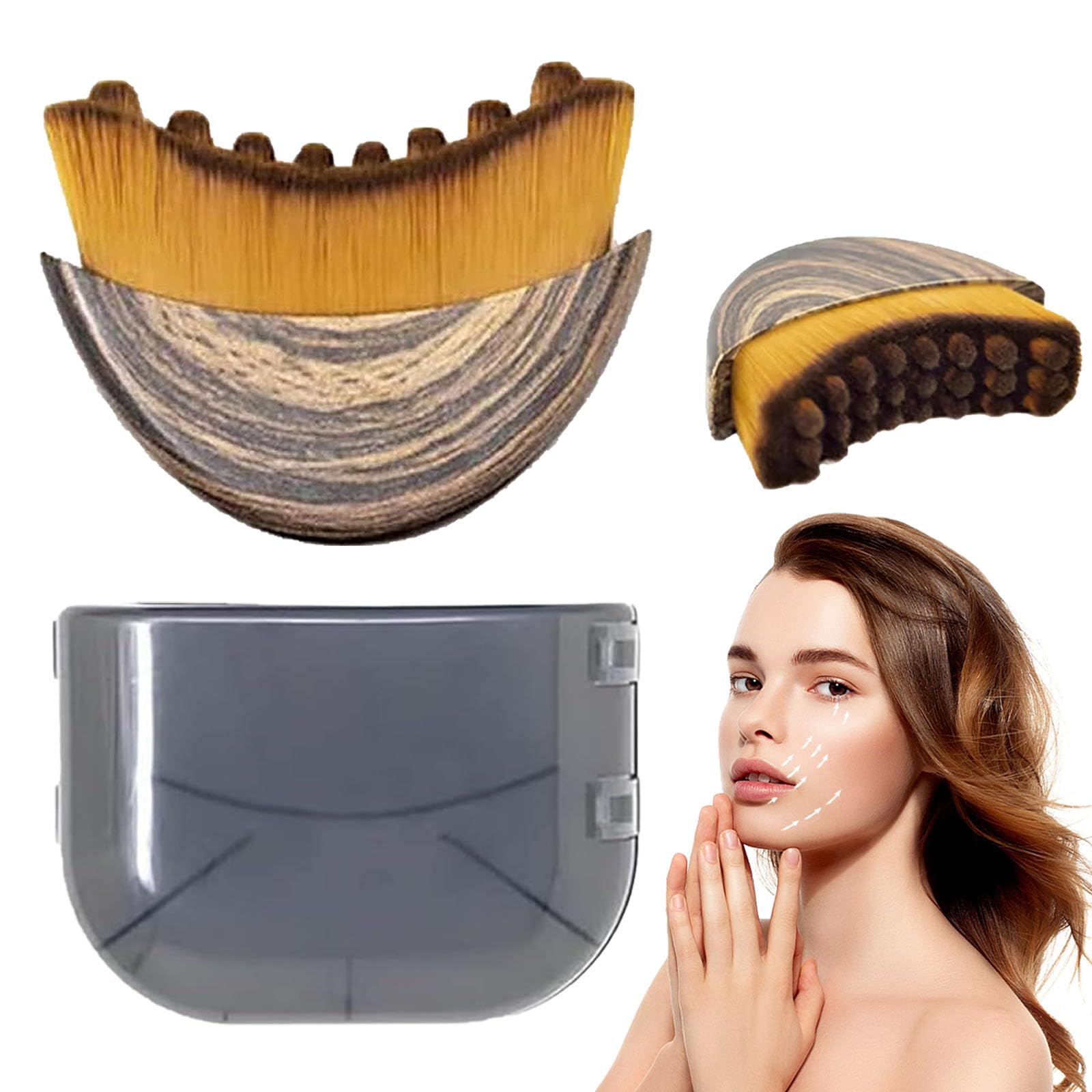 Imagen del producto: Lymphatic Contour Face Brush — Cepillo facial de contorno para masaje y drenaje linfático