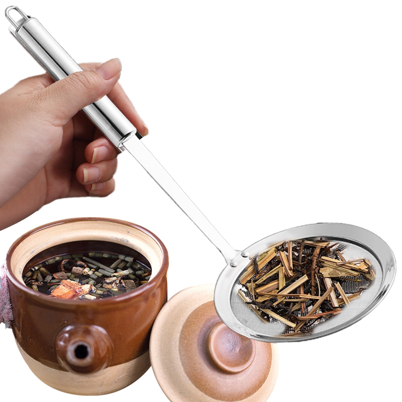 Concha Espumadeira | Peneira de Cozinha em Aço Inoxidável | Concha de Malha Fina