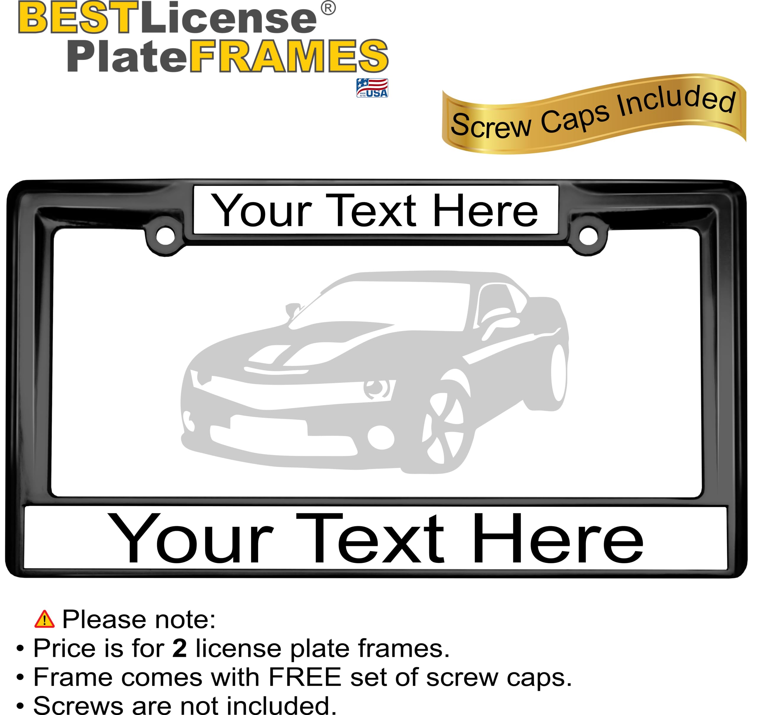 Custom Personalized Heavy Duty Metal Laser Engraved Car License Plate Frame wit - Picture 46 of 113