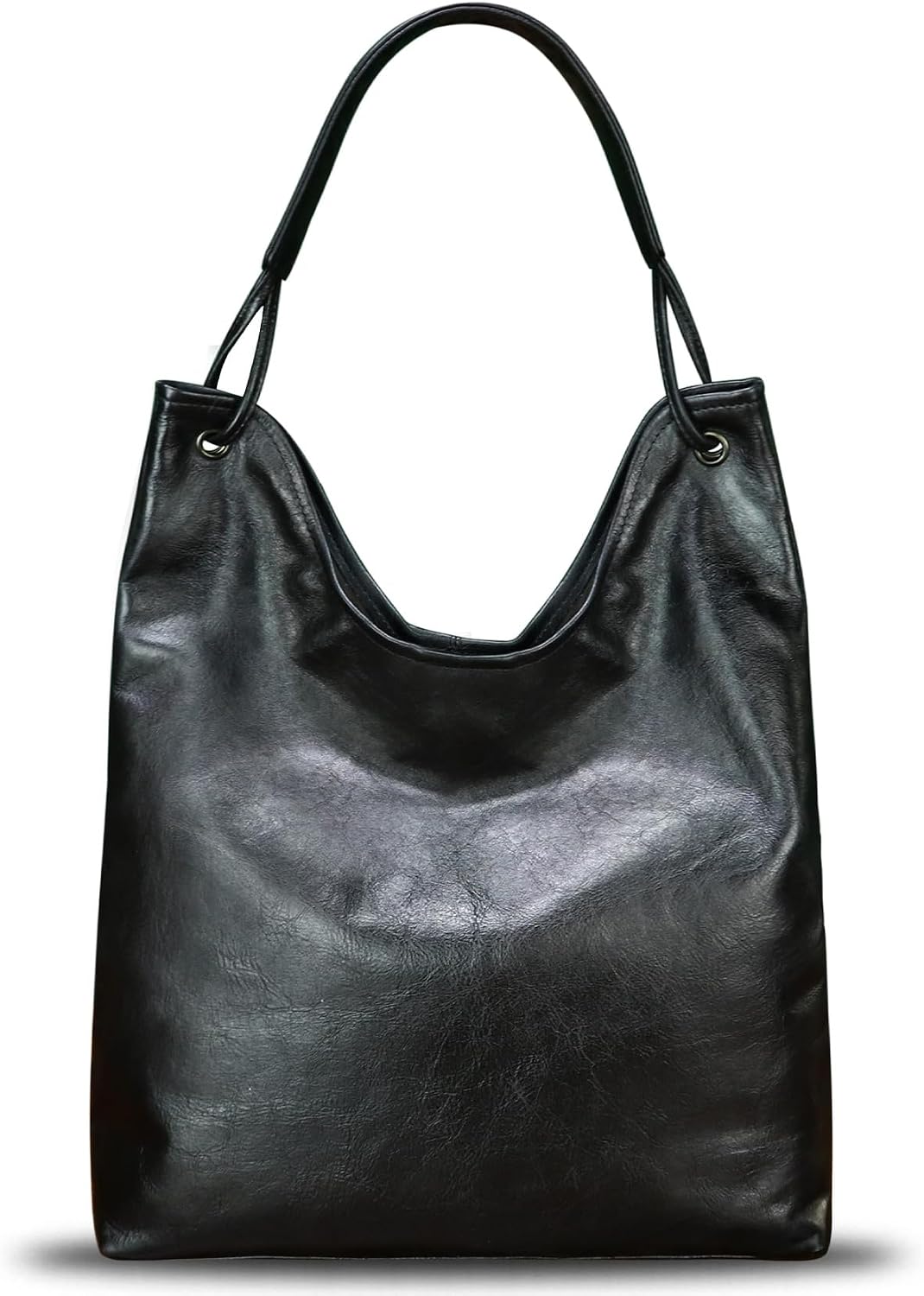 Genuine Leather Hobo Bags for Women Shoulder Tote Bag Full Grain Leather Satchel Purses Handbags image 2