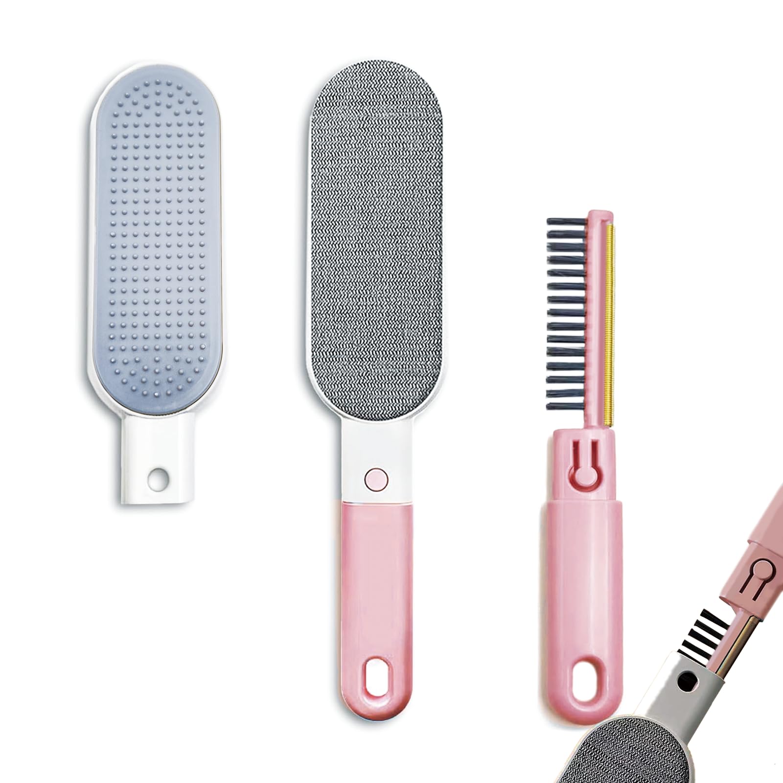 Rasoir en tissu et brosse amovible contre les poils d'animal domestique incrustés
