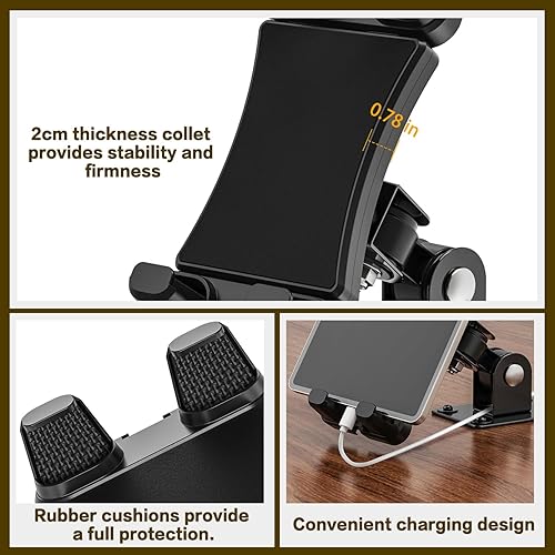 Miniatura 3 de Soporte de pared para tableta, soporte de pared ajustable de 360 para todos los dispositivos de 4.7 a 12.9 pulgadas y teléfonos inteligentes,