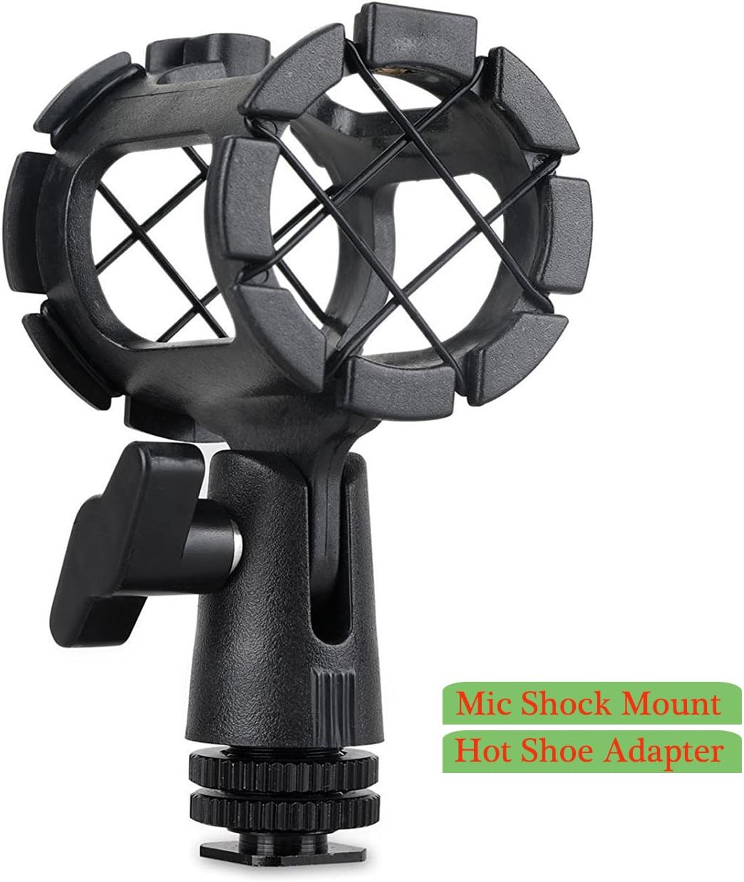 Eggsnow Camera Microphone Shock Mount,Rode Microphone Holder Clip+Hot Shoe Mount + Foam Handle Grip for AKG D230, Senheisser ME66, Rode NTG-2,NTG-1,Audio-Technica AT-875R etc