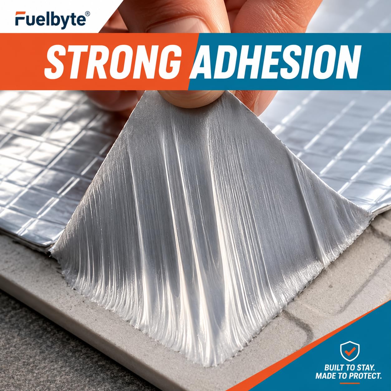 Fuelbyte Waterproof Foil Tape for Leakage Repair for Pipe Leakage Duct Tape Roof Water Leakage Solution Aluminium Foil Tape Waterproof Adhesive Tape Water Leakage Tape Rubber Tape 2